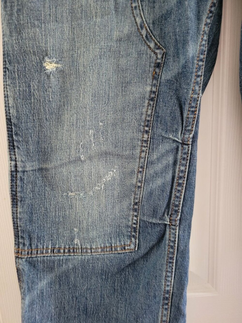 Pilcro Anthropologie The Wanderer Relaxed Jeans Utility 30 Distressed Workwear - Picture 5 of 13